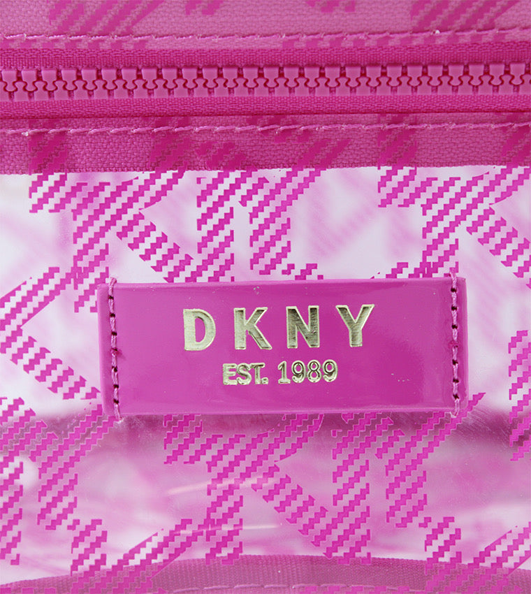 DKNY Square Train Case Fuchsia Storage Bag Cosmetic Bag DA050LD1