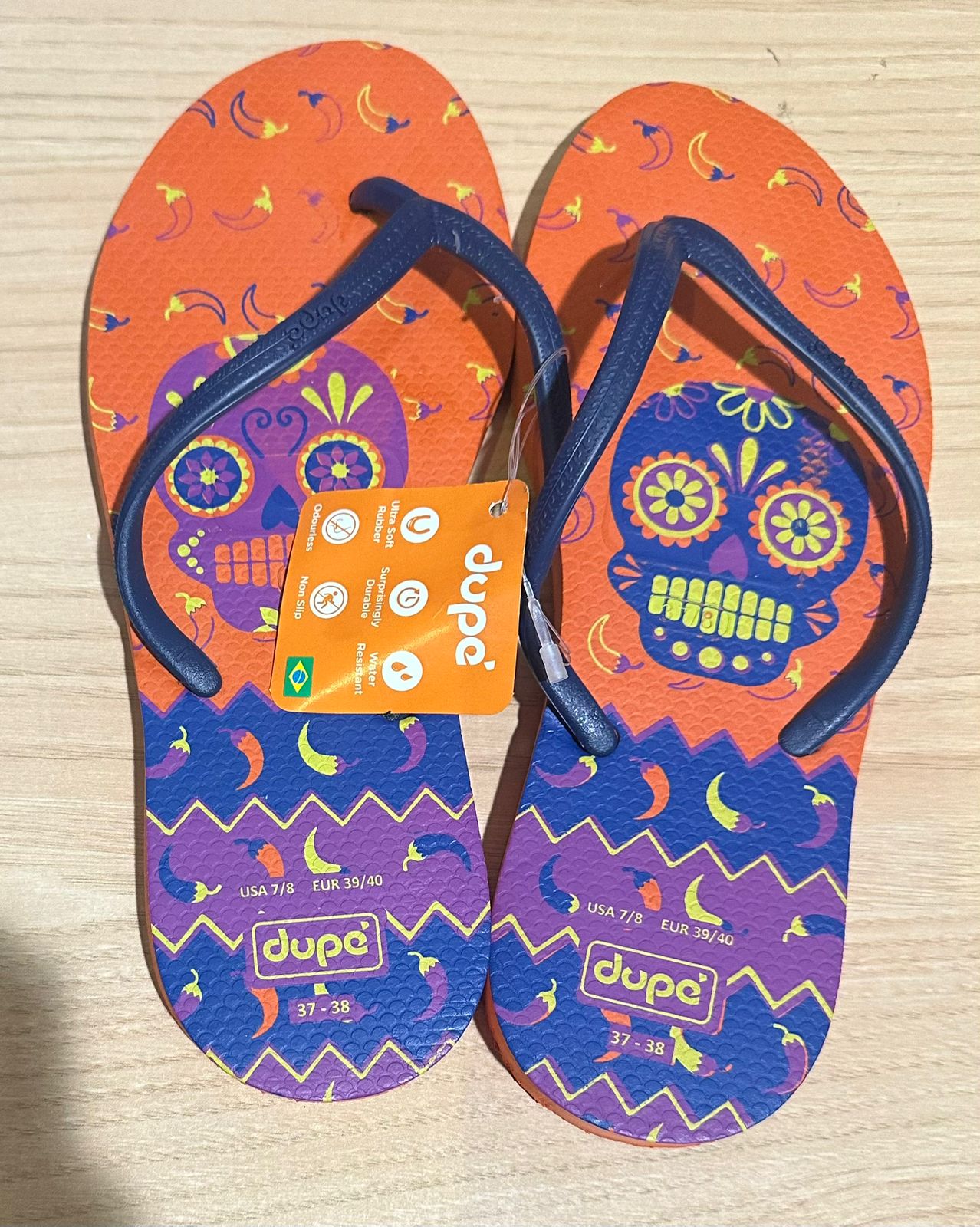 Dupe flip flop slippers for women's