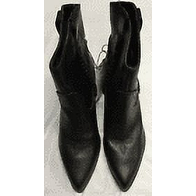 المقاس: 39 - حذاء نسائي قصير من دولتشي فيتا، سهل الارتداء، بتصميم غربي أنيق، مزين بضفائر نباتية، باللون الأسود