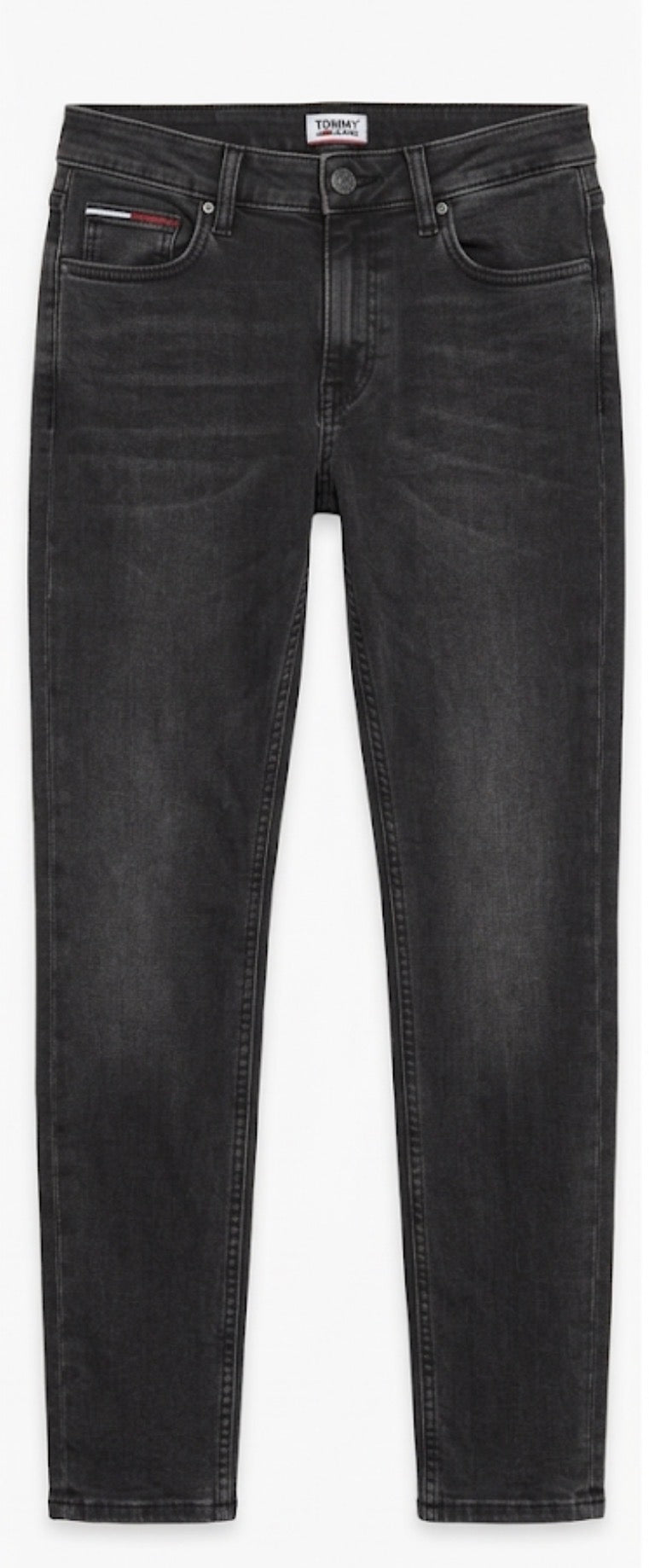 TOMMY JEANS DARK GREY LOW RISE SKINNY PANTS FOR MEN