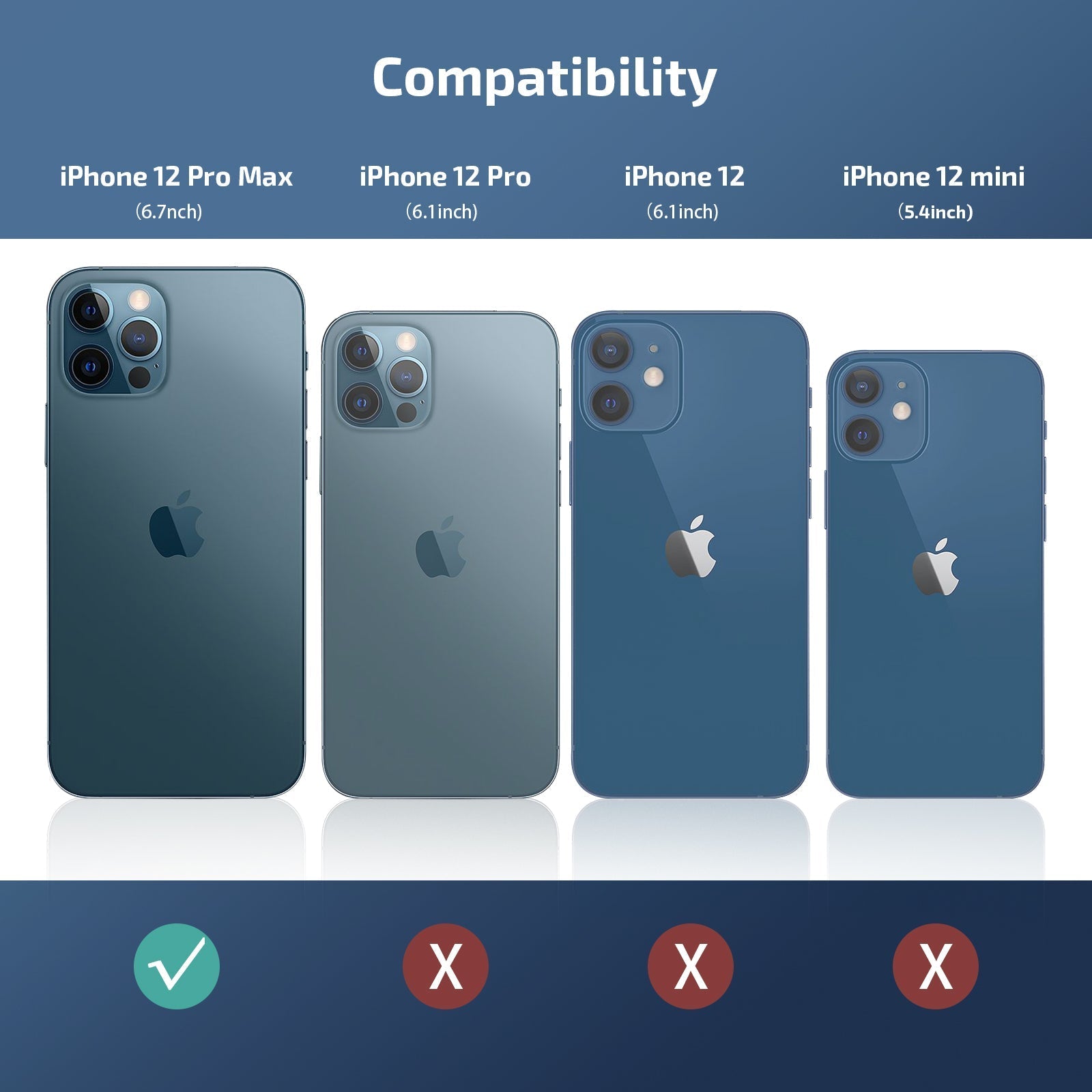 جراب Letscom Ci121 Crystal Clear متوافق مع iPhone 12/12 Pro
