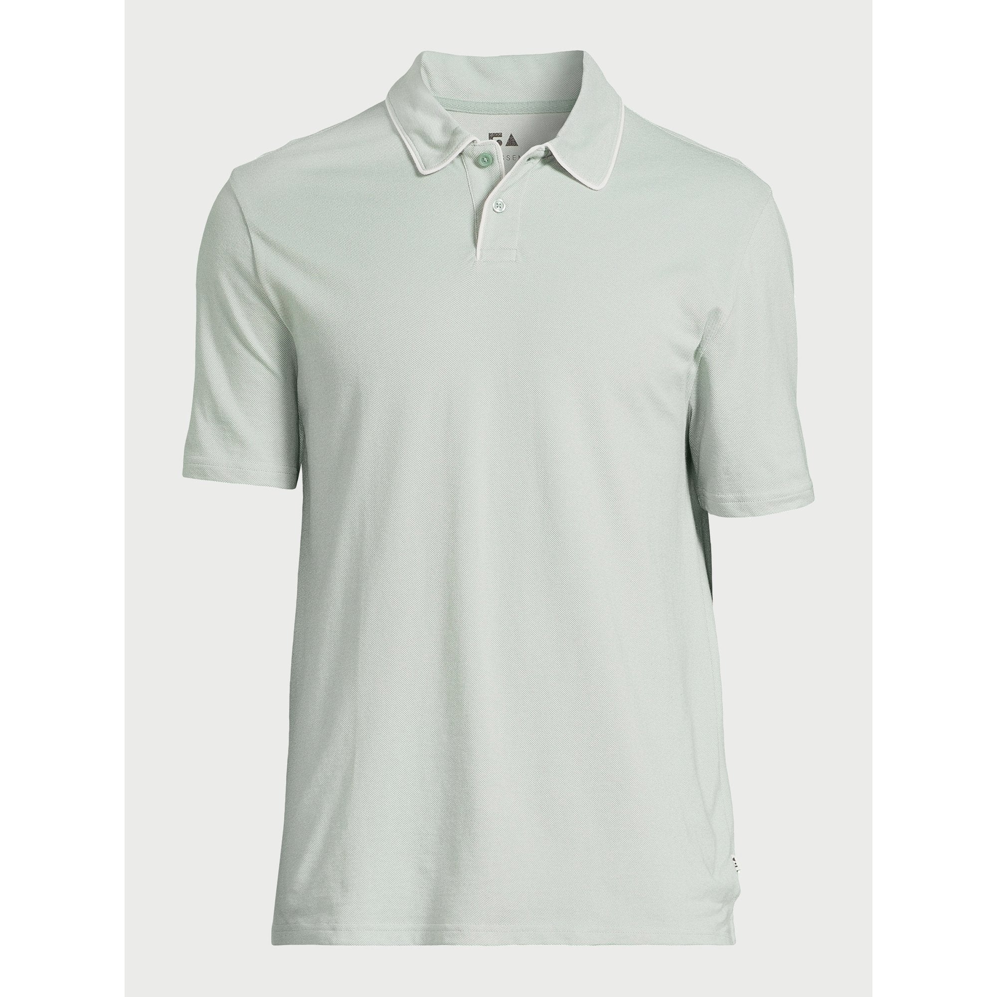 SIZE: XXL - Free Assembly Men's Taped Oxford Pique Polo Shirt with Short Sleeves ICEBERG GREEN