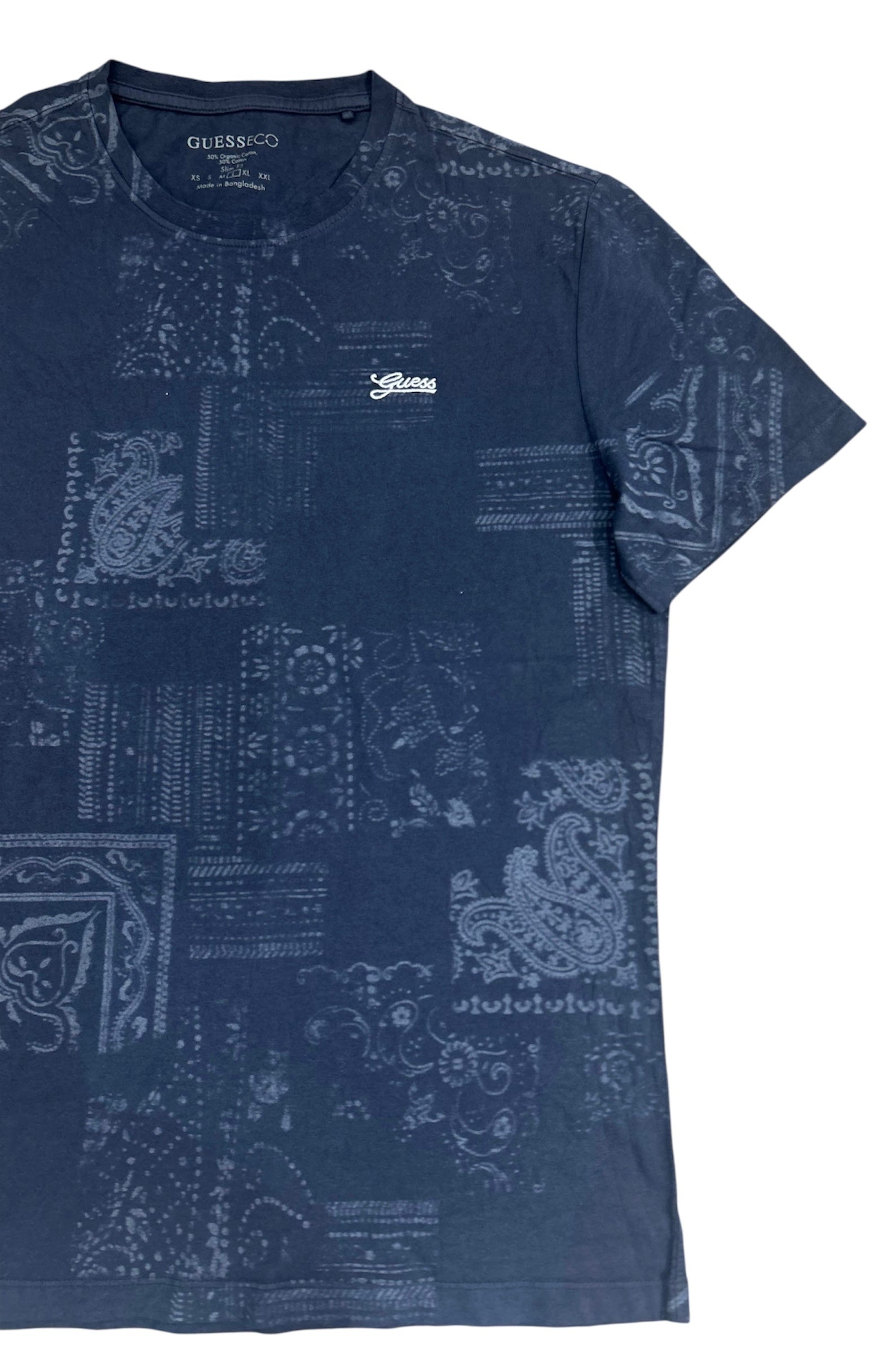 Guess Eco Men’s Navy Cotton T-Shirt