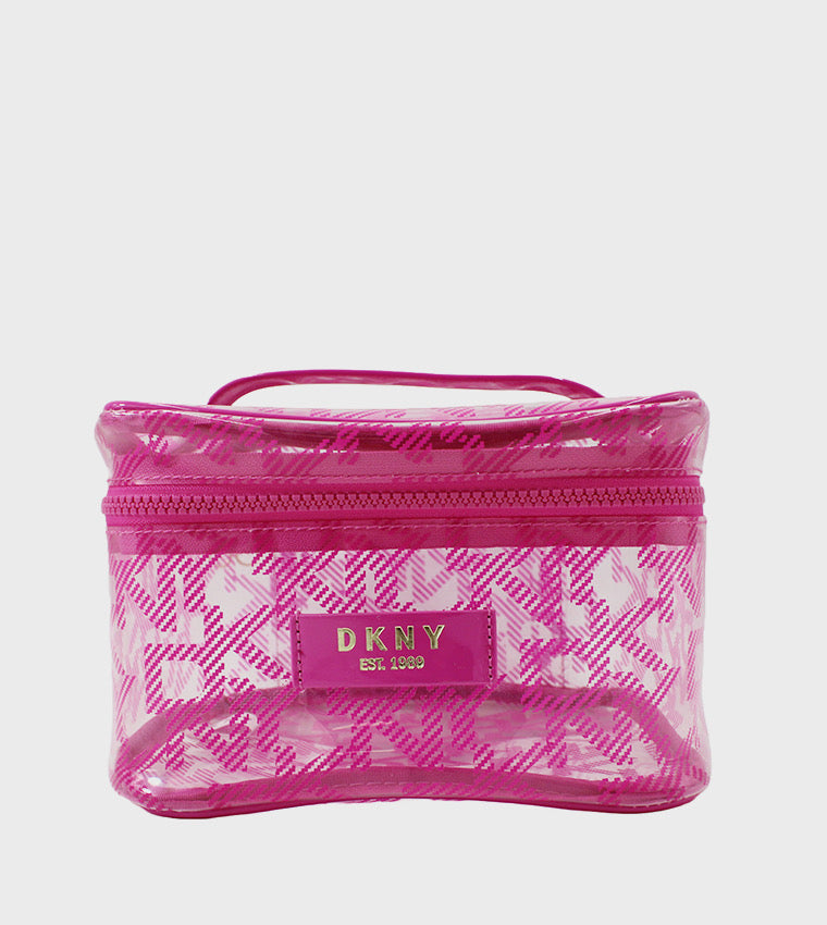 DKNY Square Train Case Fuchsia Storage Bag Cosmetic Bag DA050LD1