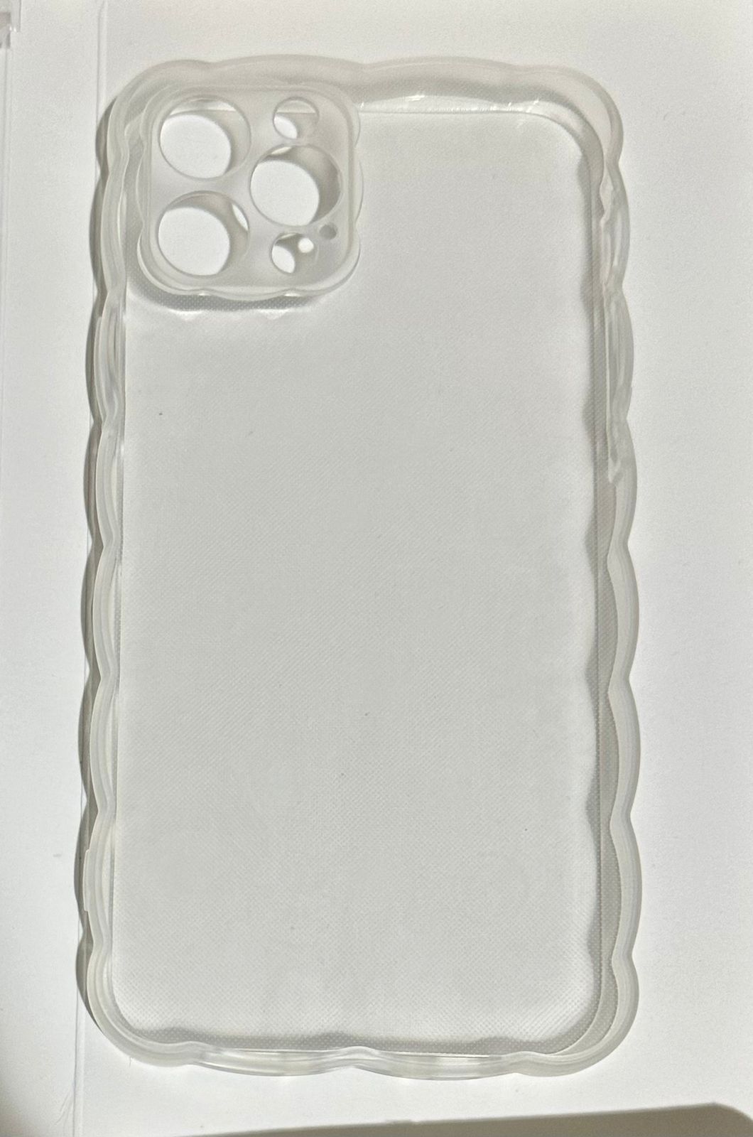 Cute curly case wave frame shape for iPhone 12 Pro clear case