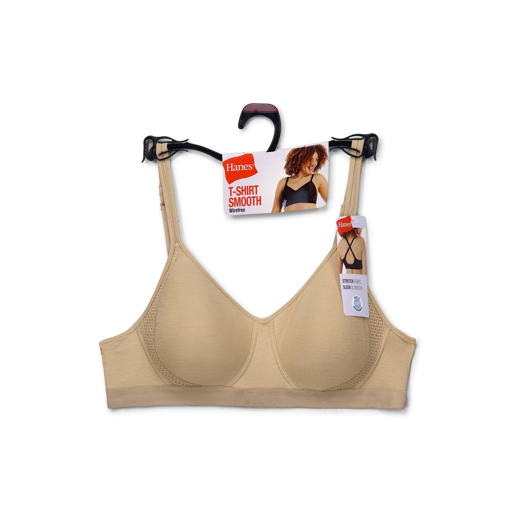 المقاس: M - حمالة صدر Hanes النسائية المريحة والمبردة اللاسلكية W507