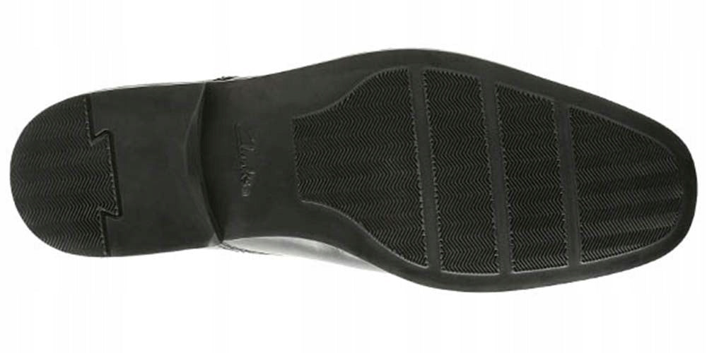 Clarks Tilden Cap Black Leather Stylish Shoe (11064249652)