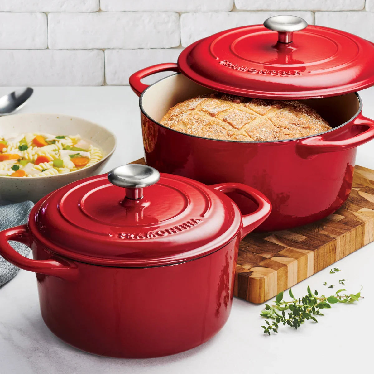 Tramontina Enameled Cast Iron Dutch Oven, 2-pack