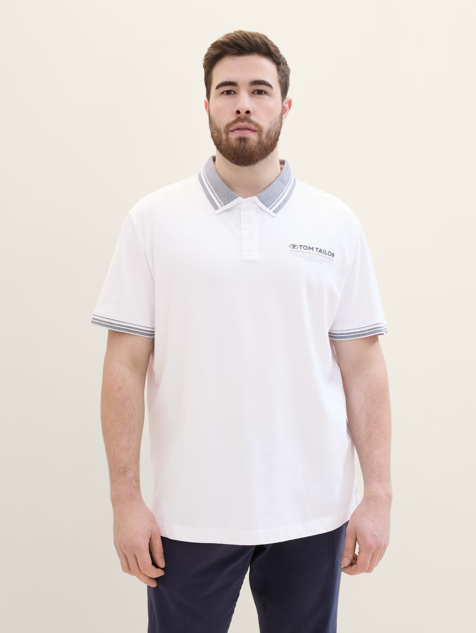 TOM TAILOR Plus - Polo shirt with a logo print