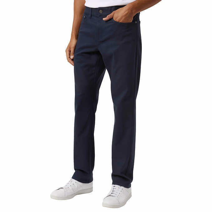 size 32x30 - IZOD Men's Jeans - Regular Fit Comfort Stretch Knit Denim Jeans - Straight Leg Casual Pants for Men, Blue