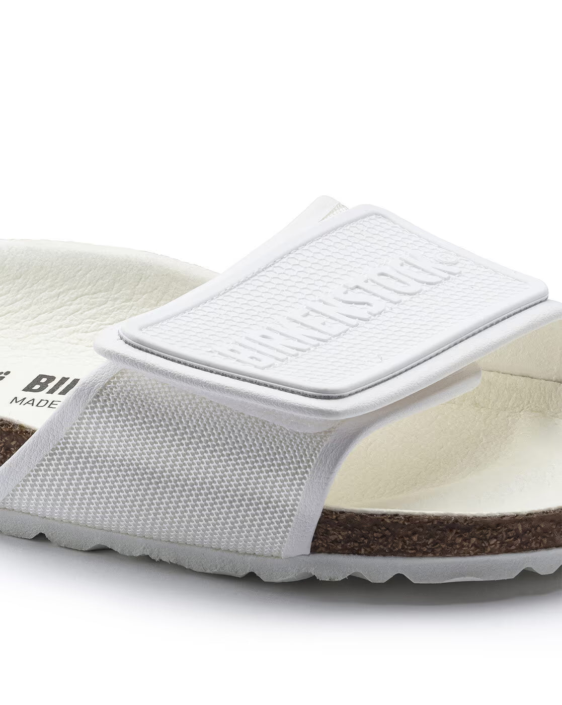 Birkenstock Tema White Regular Width Micro Fibre One-Strap Sandals ( WITHOUT BOX )
