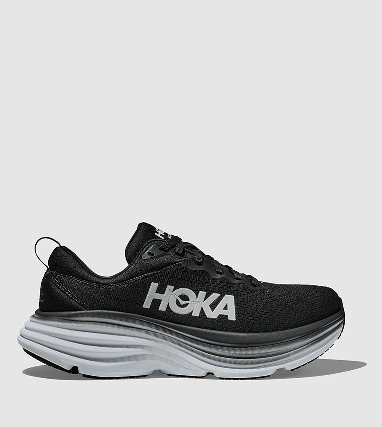Hoka Men's Bondi 8 (Black/White) ( WITHOUT BOX )