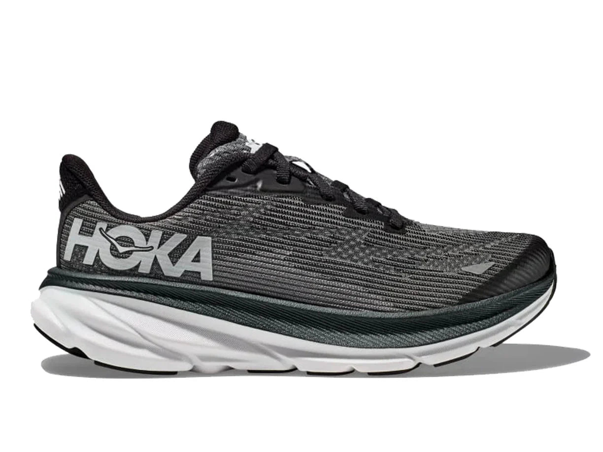 HOKA Kid's Clifton 9 - 1131170-BWHT ( WITHOUT BOX )