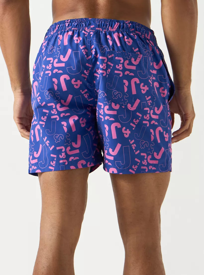 JACK & JONES Swim Shorts JPSTFIJI JJSWIM JJ BRANDED LY BLUE AND PINK