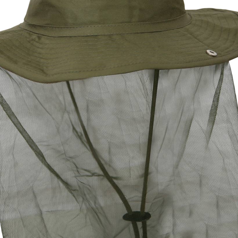 Jack Jumper cotton hat with mesh veil for women olive color