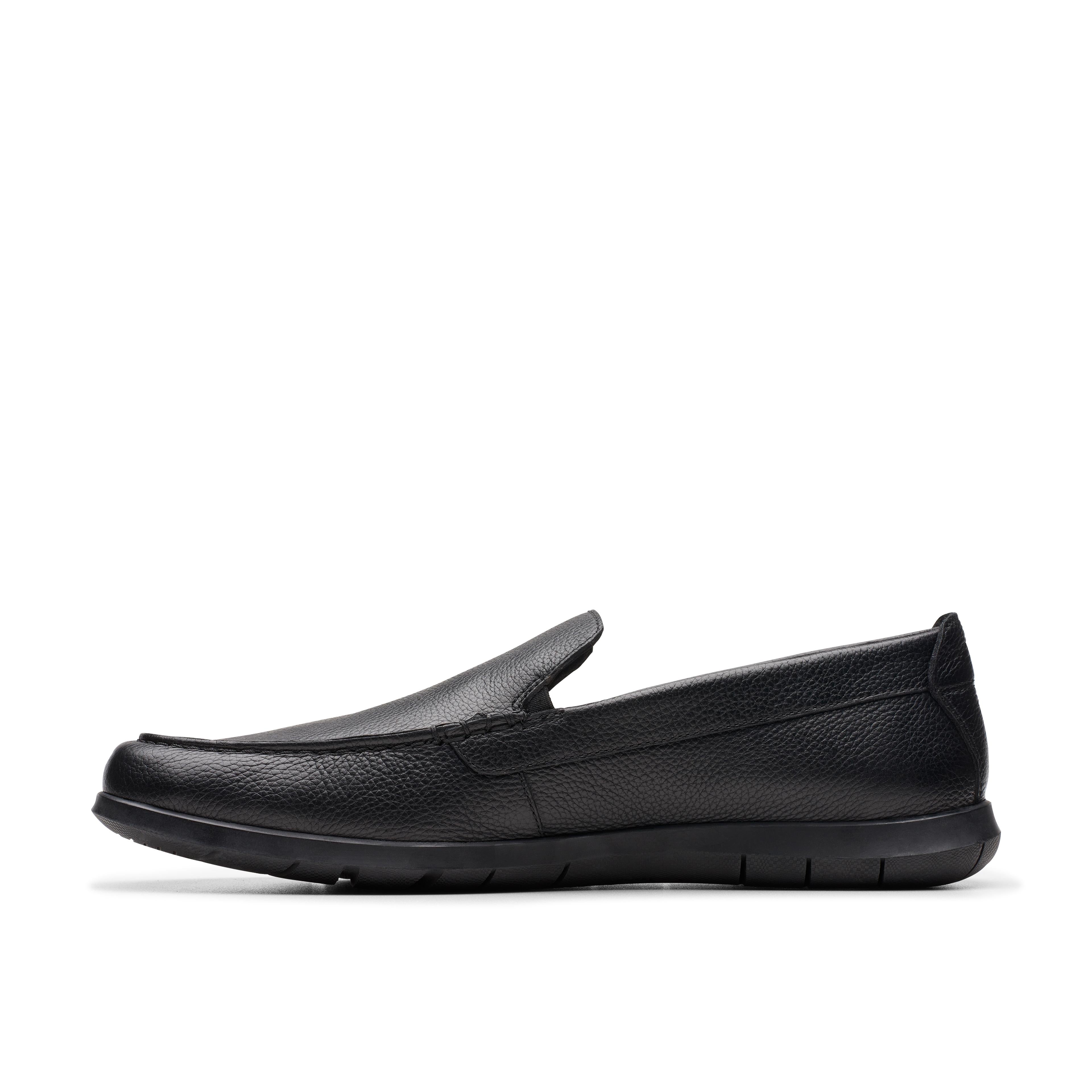 Clarks Flexway Step Men’s Black Leather Shoes – Lightweight Flex Comfort & Classic Style