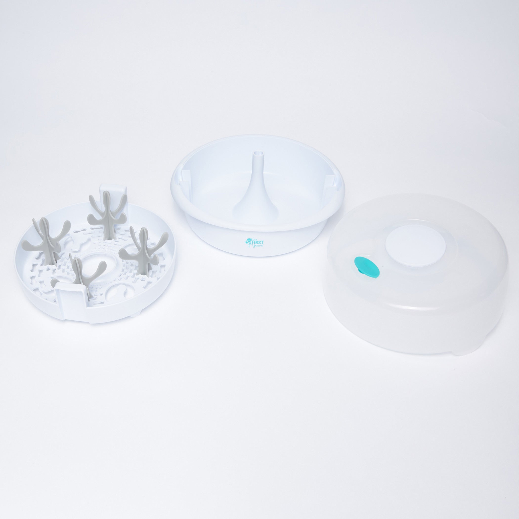 معقم الميكروويف من ذا فيرست ييرز - تعقيم سريع وسهل لزجاجات الأطفال واللهايات وغيرها