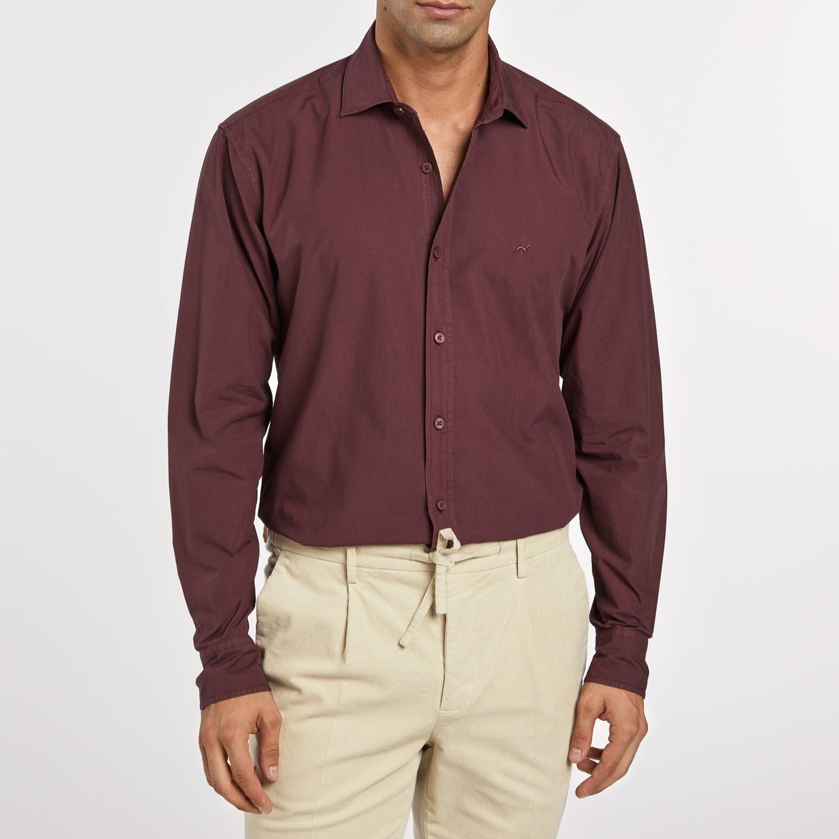 قميص ساكور بقصّة Slim Fit Comfort Poplin Garment Dye