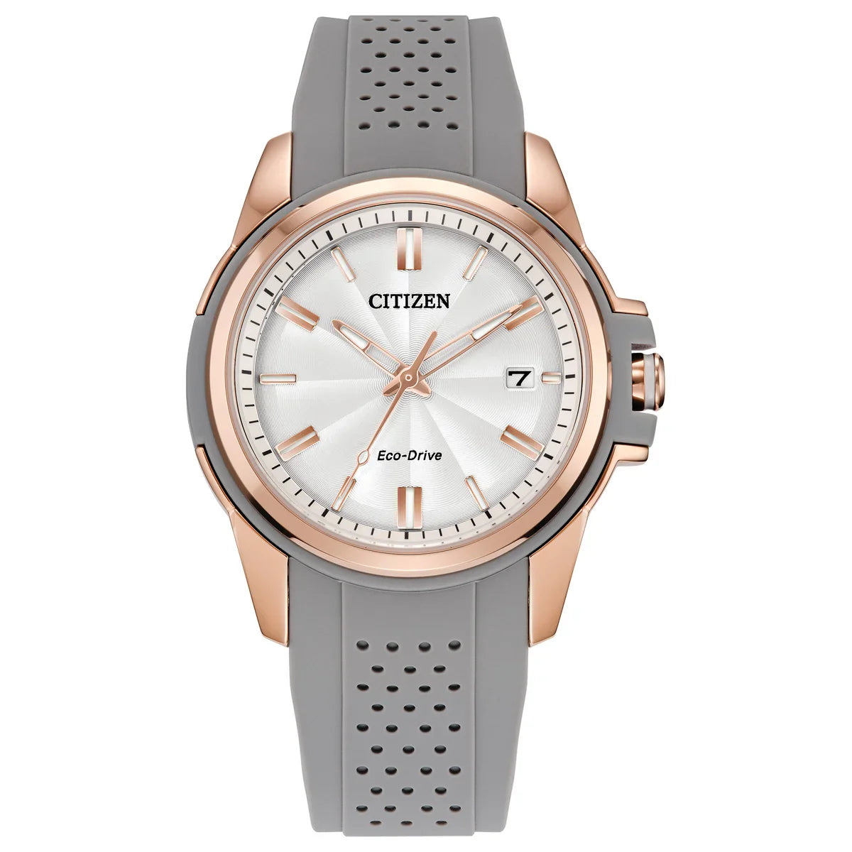 Citizen Eco Drive Weekender Pink Gold Tone Stainless Steel Quartz Ladies Watch