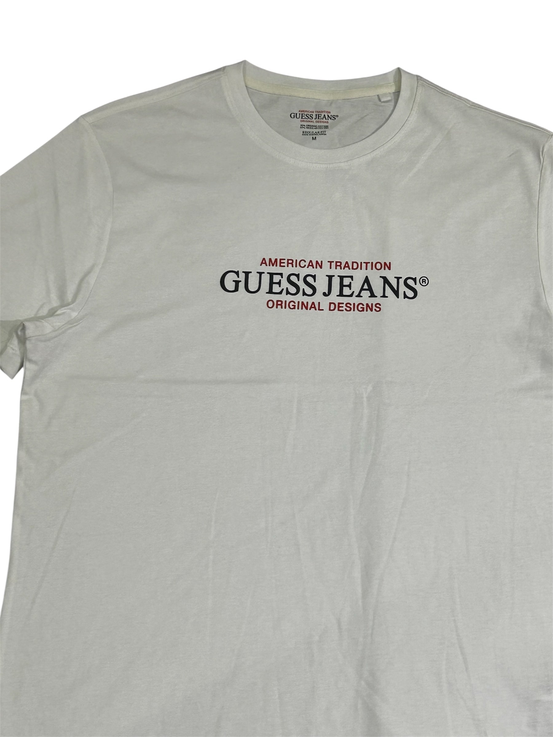 Guess Jeans Men’s White Cotton T-Shirt
