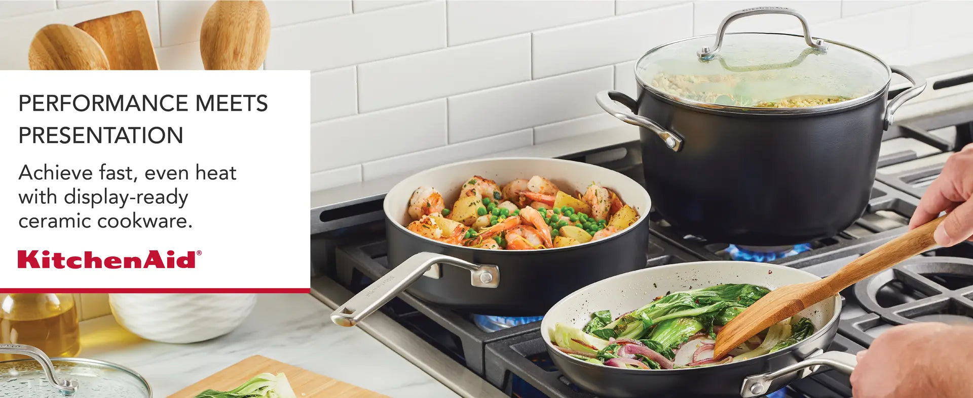 KitchenAid 12-piece Hard Anodized Ceramic Non-Stick Cookware Set