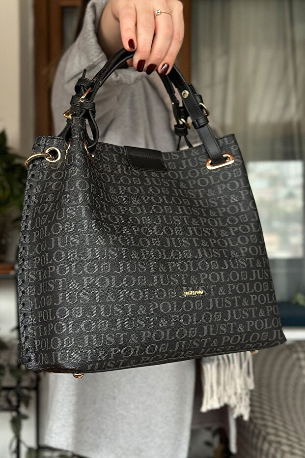 Just Polo Black Braided Casual Model