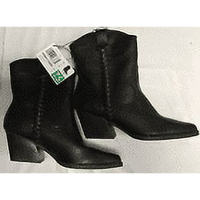 المقاس: 39 - حذاء نسائي قصير من دولتشي فيتا، سهل الارتداء، بتصميم غربي أنيق، مزين بضفائر نباتية، باللون الأسود