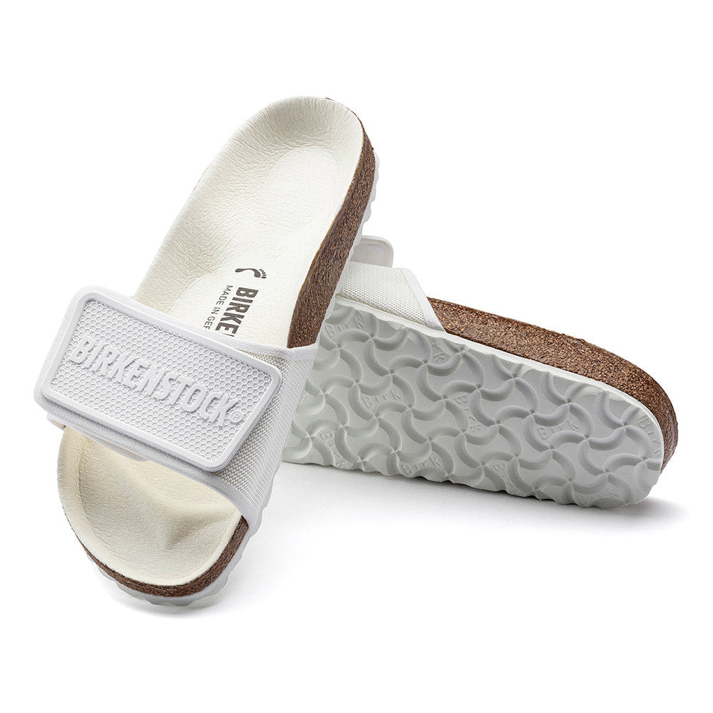 Birkenstock Tema White Regular Width Micro Fibre One-Strap Sandals ( WITHOUT BOX )