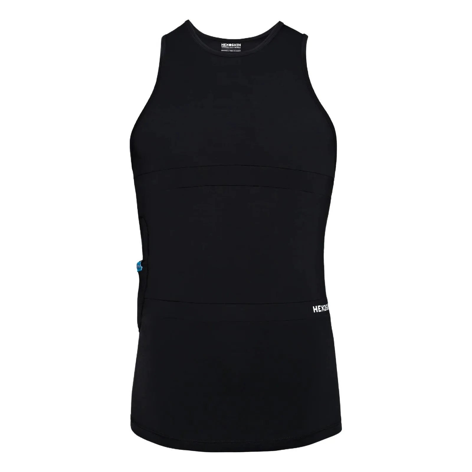 Hexoskin Smart Shirt (Black) for men: Track health and performance in style.Achieve peak performance with themonitoring heart rate, respiration, activity, and sleep.Men's wearable technology, black, performance optimization, well-being.