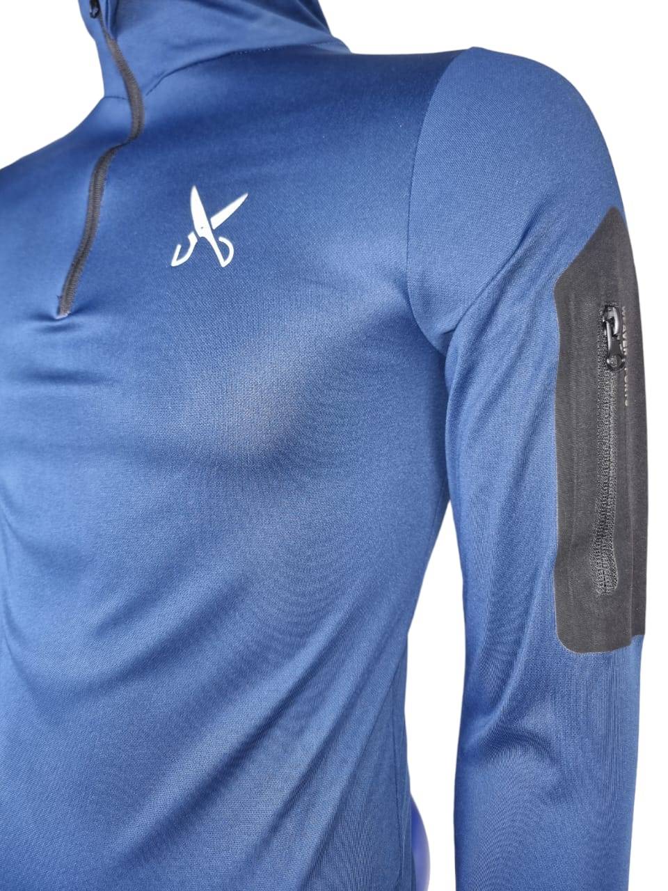 Weaver blue long neck shirt: Men's long sleeve shirt, stylish and versatile.Look sharp and feel confident .Weaver men's blue long neck shirt: Versatile style, ultimate comfort (mention size if relevant).