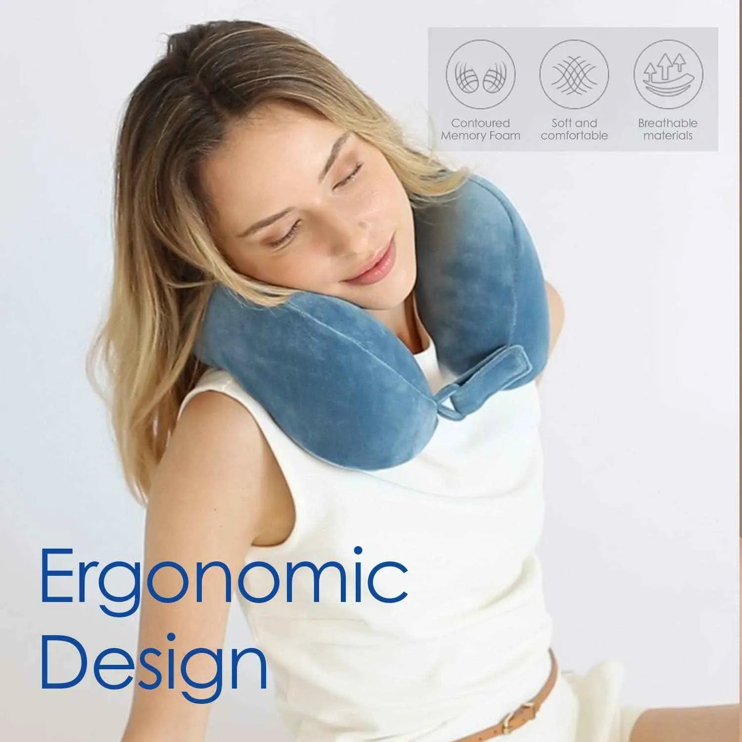 Travel Blue Tranquility Memory Foam Foldable Travel Pillow - Journey in Comfort