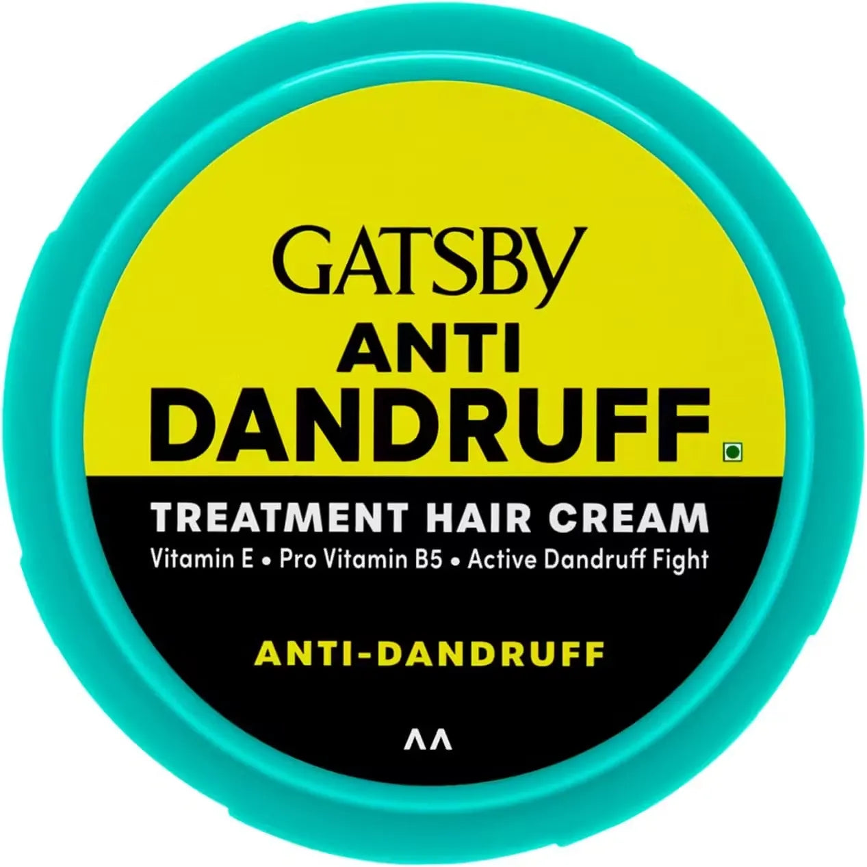 Jar of Gatsby Care Hair Cream (250g) with blue label and orange accents. Features a man using the cream to style his hair.