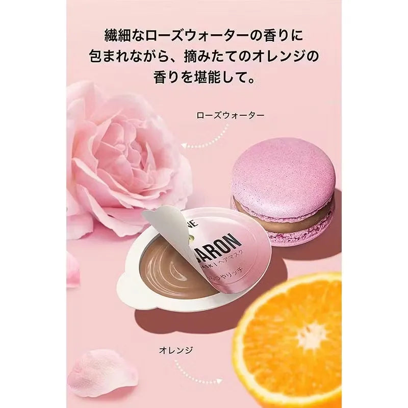 Box containing 12 individual packets (7ml each) of Pantene Macaron Hair Mask in a rich color, ideal for color and shine treatment.