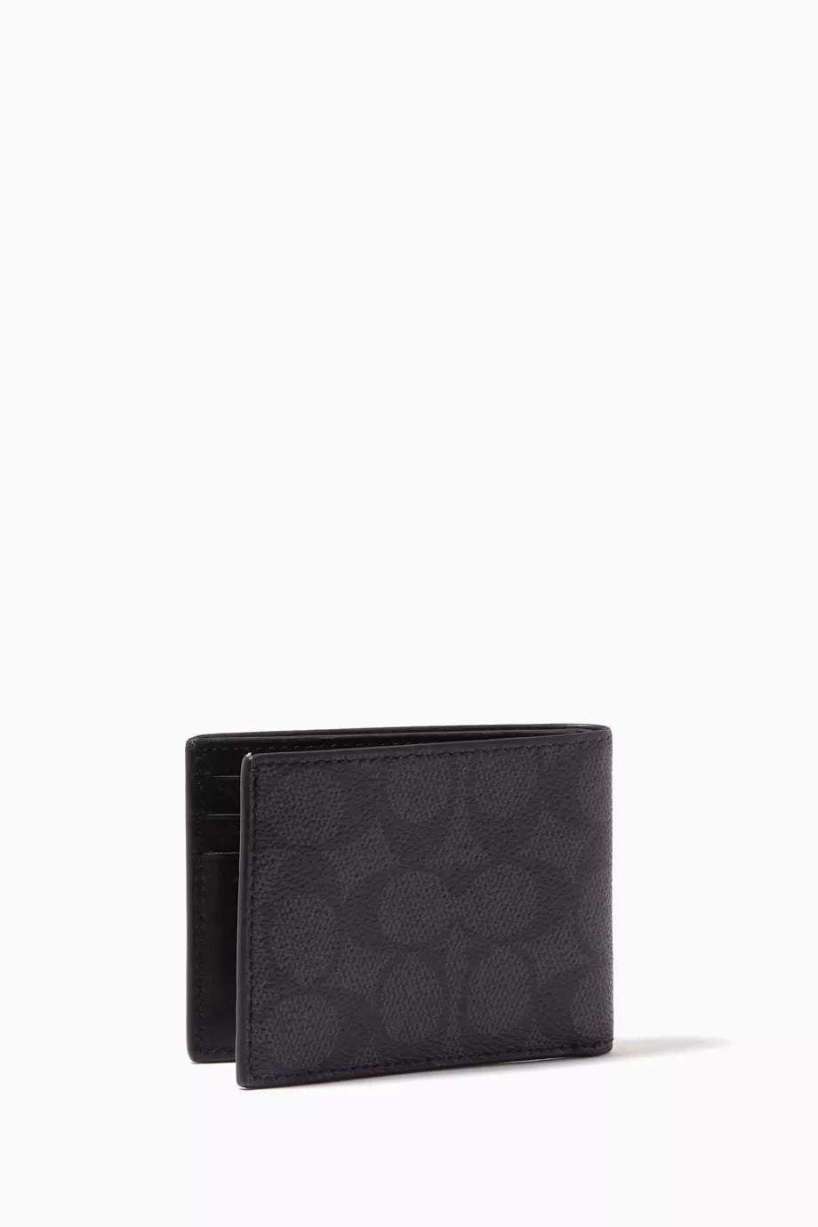 Coach Slim Logo Print Canvas Bifold Wallet 2in1