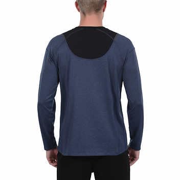 المقاس: M - قميص سبايدر أكتيف رجالي بأكمام طويلة، أزرق، متوسط