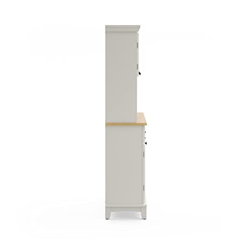 خزائن جانبية من هوم ستايلز، بوفيهات، خزائن، خزانة، طاولة تقديم مع خزانة، لون أبيض فاتح