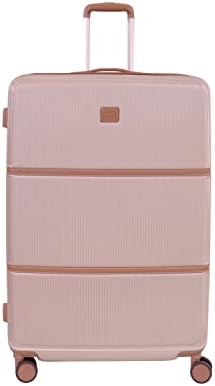 Pierre Cardin Luggage TSA Approved Suitcase for Travel, ANTI Theft Double Zipper Travel bag, Skyline Collection (Set of 3, Rose Gold)