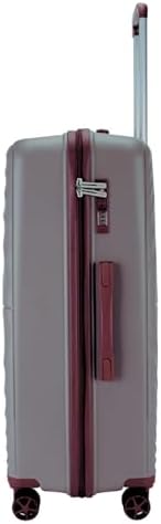 PRINCE Luggage Set of 3 Unbreakable Luggage with 4 Spinner Wheels, Luggage for Travel Light Weight Anti-Theft Lock, Size 20 24 28 Inch (Grey)