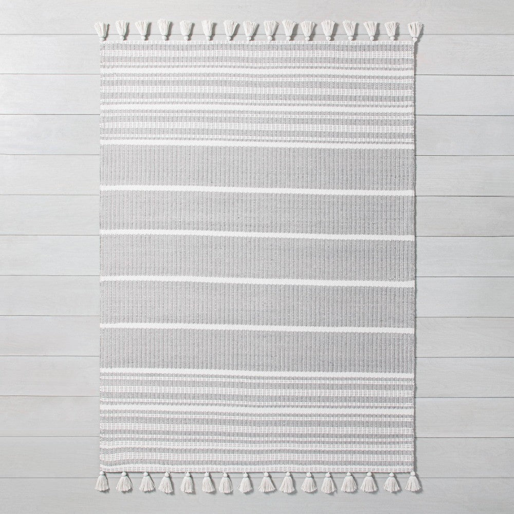 SEALED - Textured Border Stripe Area Rug - Hearth & Hand™ with Magnolia