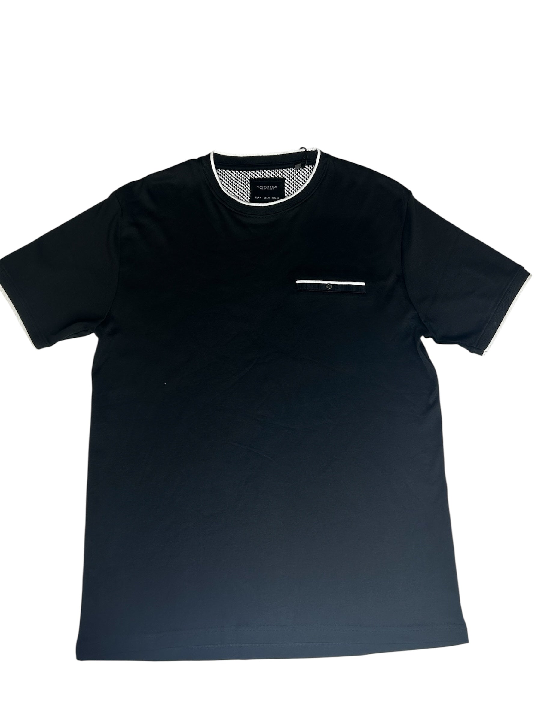 Cactus Man Ricky Singh Men’s Black & White Round Neck Half-Sleeve T-Shirt