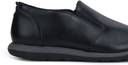 Clarks Glaston Step Men’s Black Leather Slip‑On Shoes – Comfortable Casual Loafers with Durable Grip