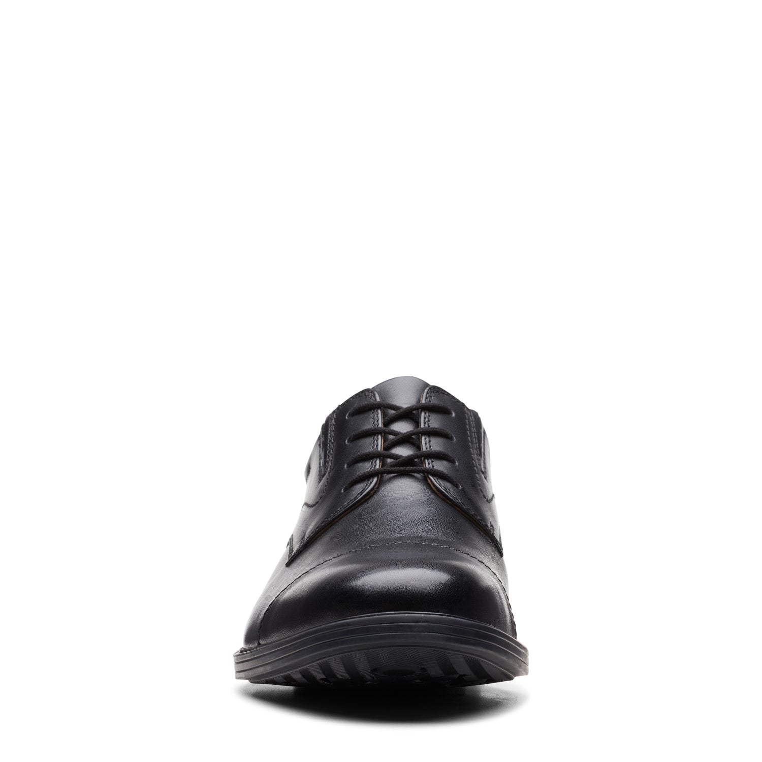 Clarks Mens - Whiddon Cap Black Leather