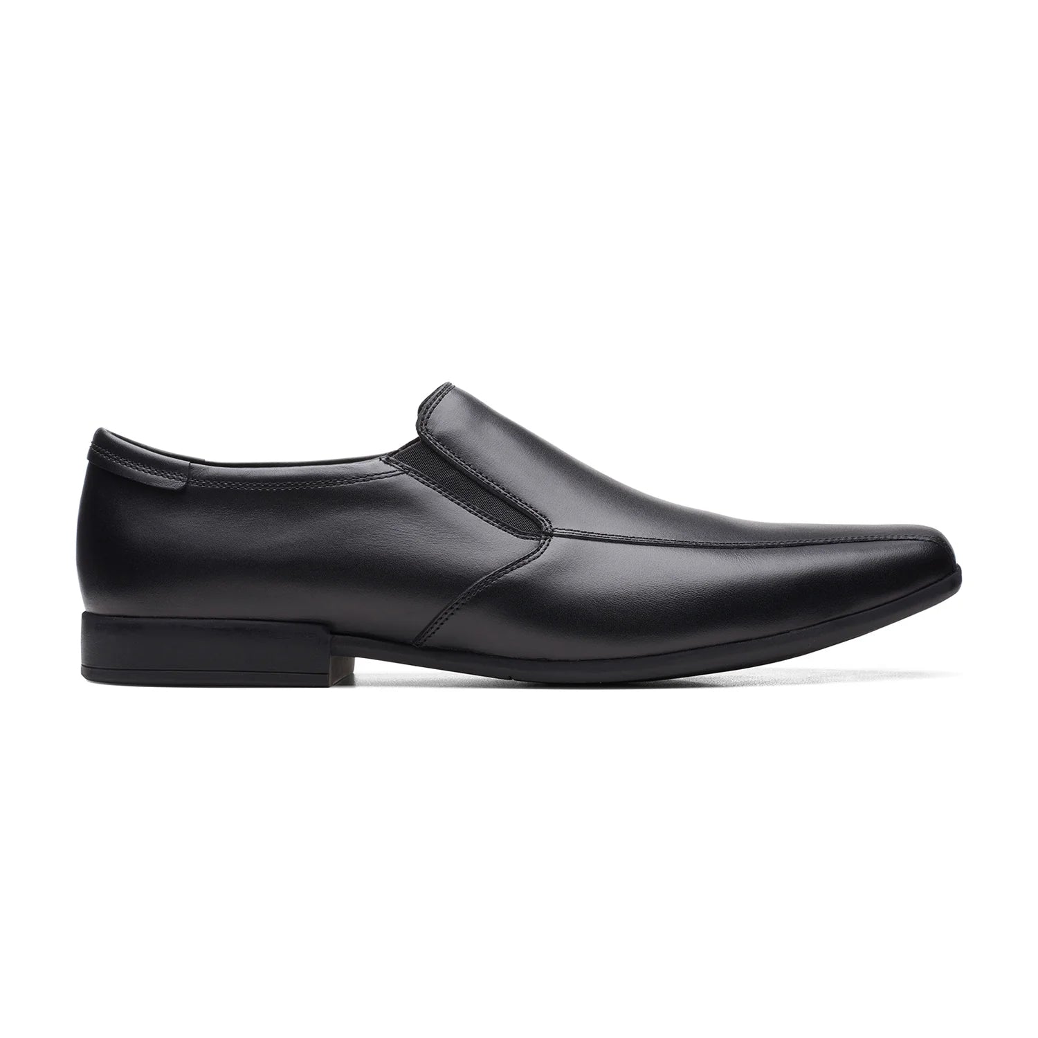 CLARKS SIDTON EDGE BLACK LEATHER ARTICAE NO:26165603