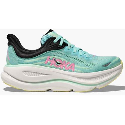 HOKA Bondi 9 Women's Wide D Blue Spark, Mint Fluorite 1162014 BTF