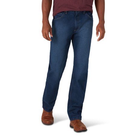المقاس: 33 × 32 - بنطال جينز Wrangler Dark Stonewash Five Star بقصة عادية