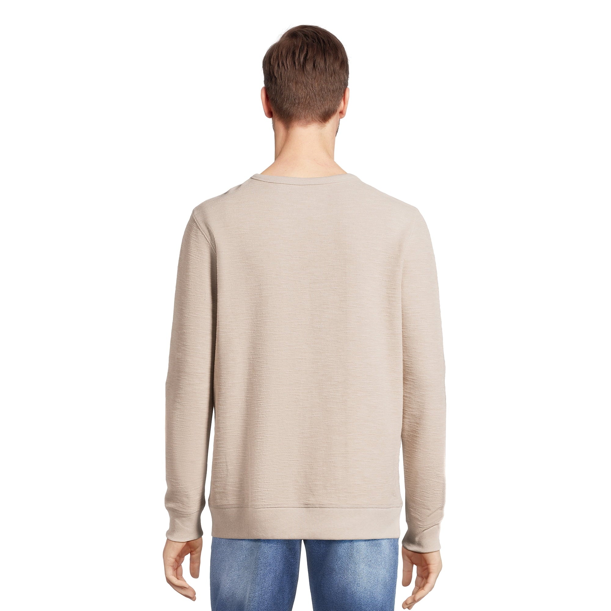 المقاس: XL (46-48) - قميص جورج خفيف الوزن برقبة دائرية وأكمام طويلة للرجال والرجال الكبار