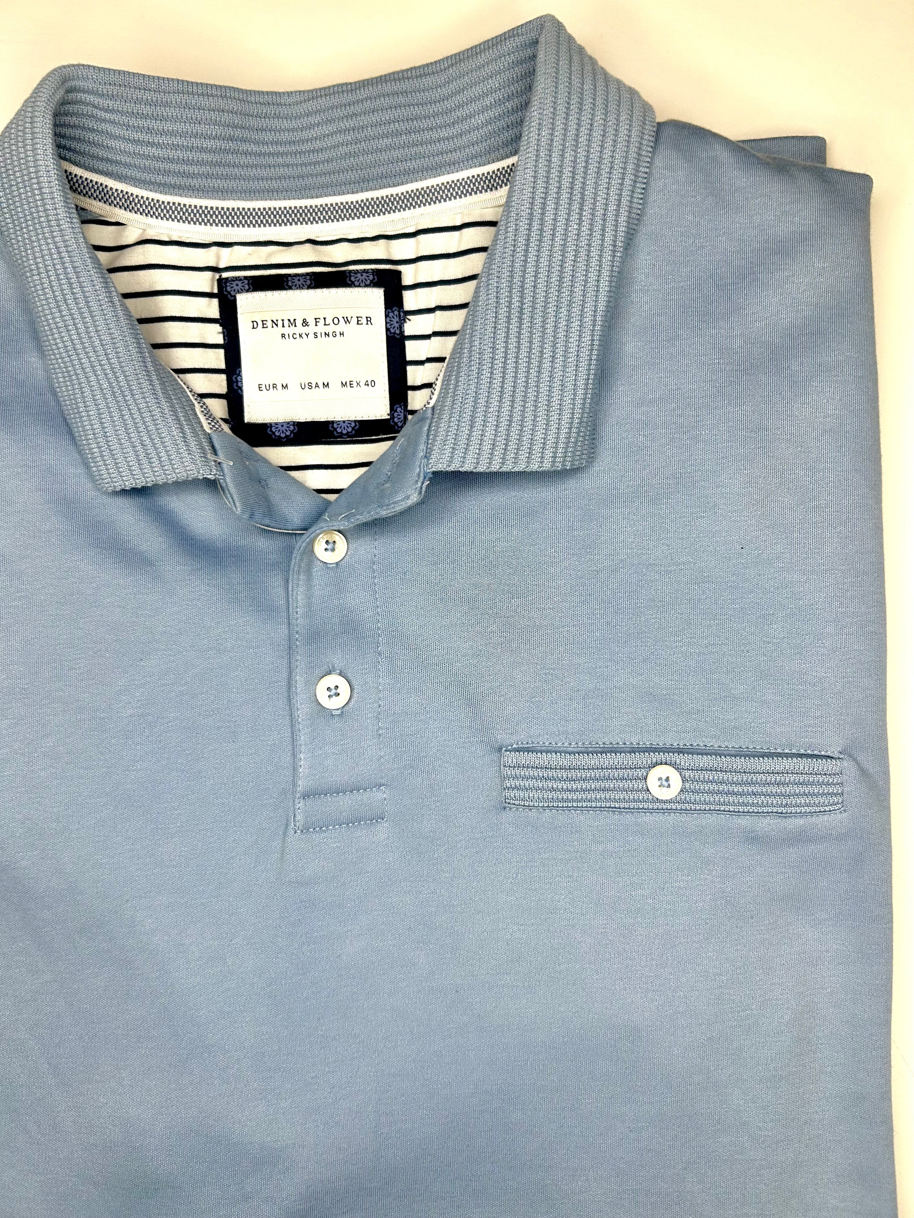 DENIM & FLOWER RICKY SINGH T-SHIRT POLO NECK 1