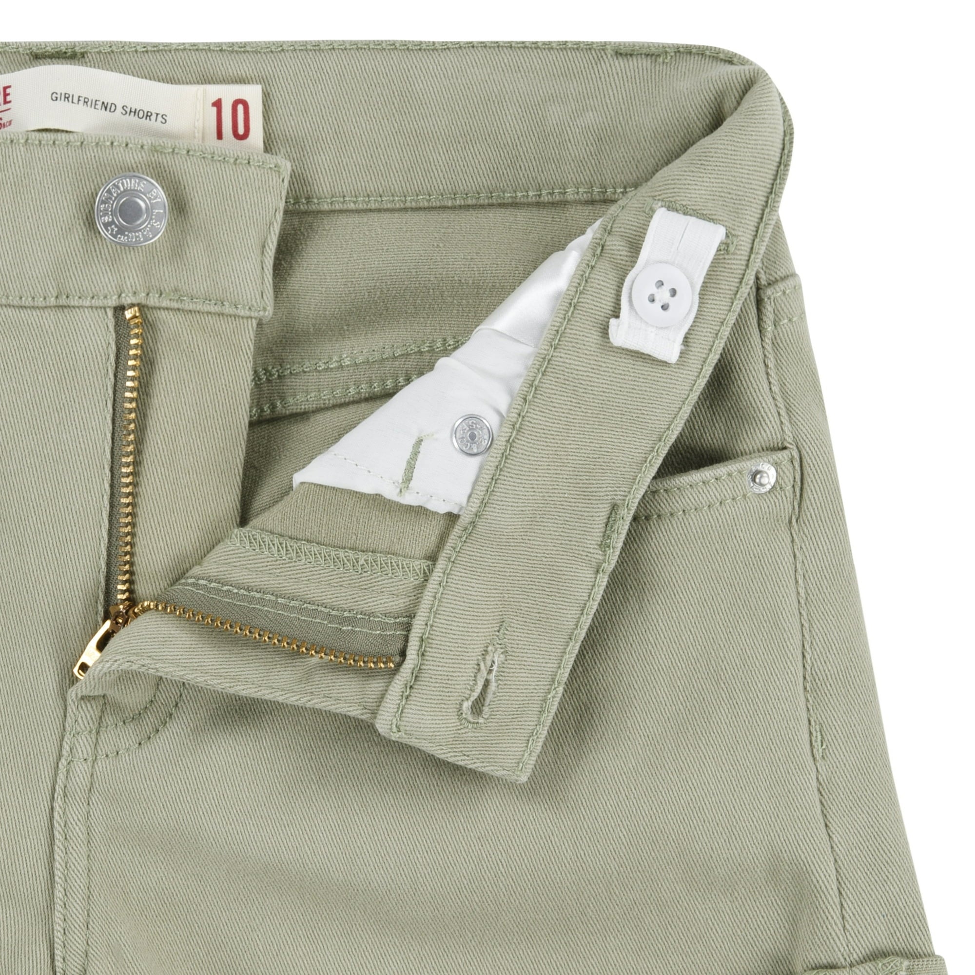 المقاس: 14 REG - شورت جينز قصير بحافة ملفوفة للبنات من Signature by Levi Strauss & Co.