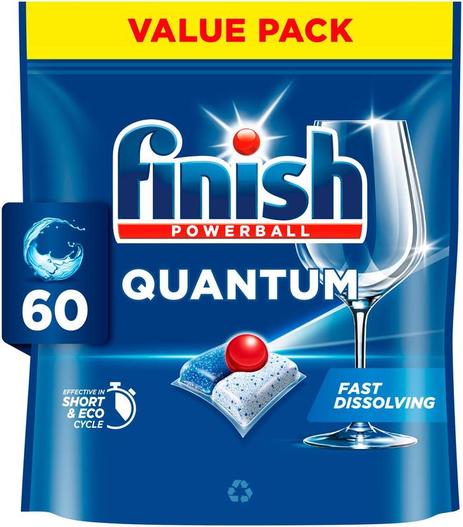 Finish Dishwasher Tablets Powerball Quantum 60's Regular