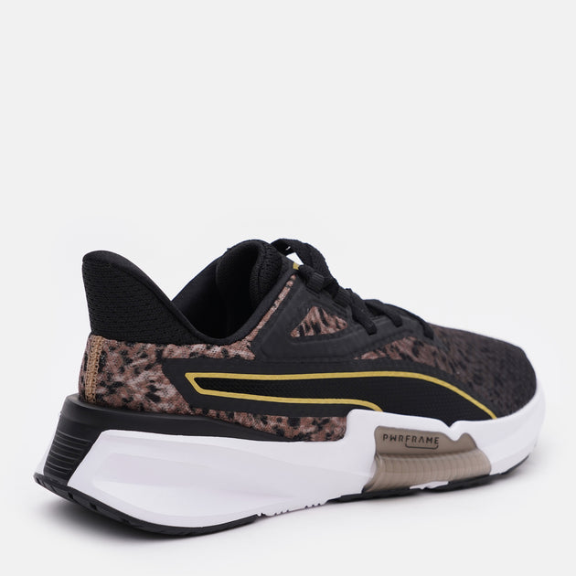 Women's training sneakers Puma PWR Frame TR Safari Glam Wns 37697801 Puma Black-Desert Tan